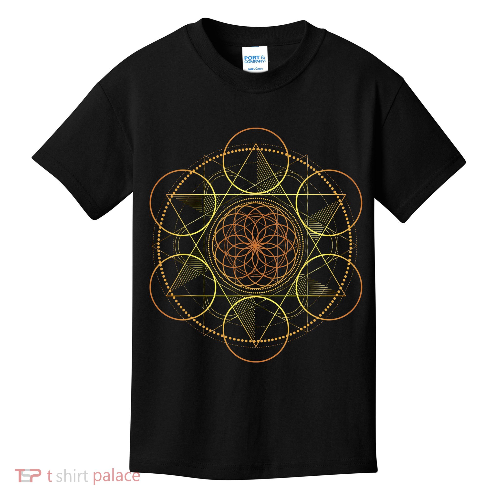 Prana Art Yoga Mandala Sacred Energy Geometry Meditation Kids T-Shirt