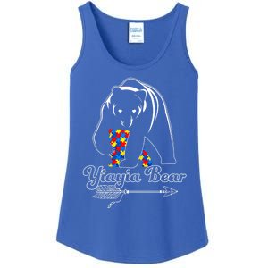 Proud Autism Yiayia Bear Autism Awareness Autistic Support Great Gift Ladies Essential Tank