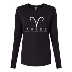 Proud Aries Zodiac Characteristics Gifts Astrology Sign Love Womens Cotton Relaxed Long Sleeve T-Shirt