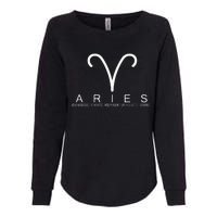 Proud Aries Zodiac Characteristics Gifts Astrology Sign Love Womens California Wash Sweatshirt