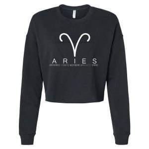 Proud Aries Zodiac Characteristics Gifts Astrology Sign Love Cropped Pullover Crew