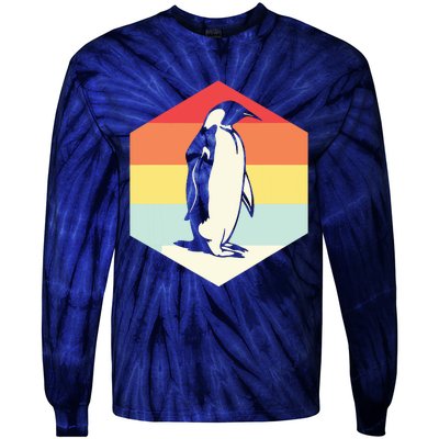 Penguin Animal Zookeeper Gifts Tie-Dye Long Sleeve Shirt