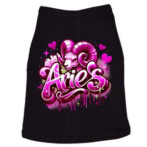 Pink Aries Zodiac Star Sign Doggie Tank