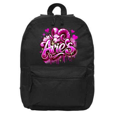 Pink Aries Zodiac Star Sign 16 in Basic Backpack
