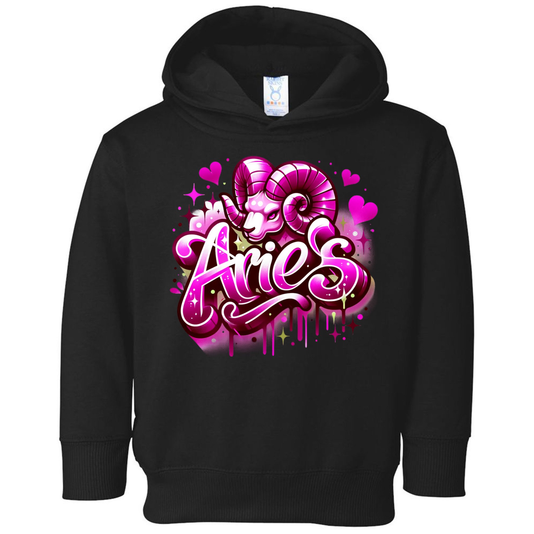 Pink Aries Zodiac Star Sign Toddler Hoodie