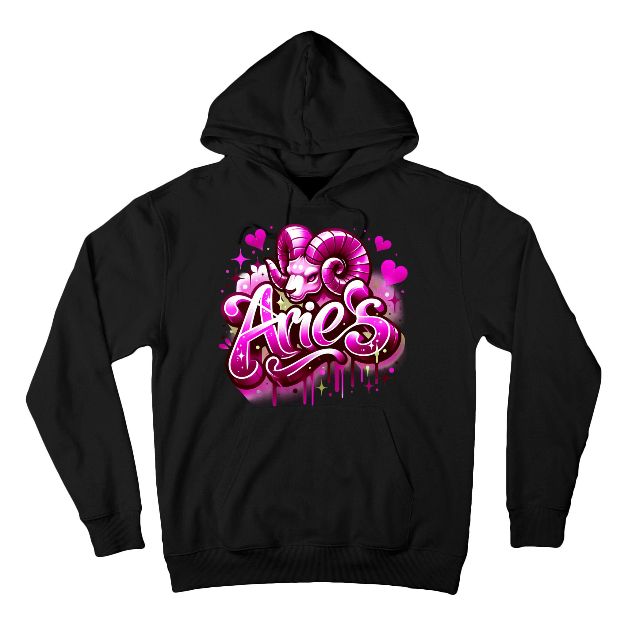 Pink Aries Zodiac Star Sign Tall Hoodie