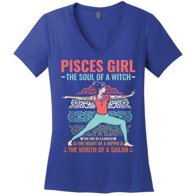 Pisces Astrology Zodiac Sign Pisces Horoscope Pisces Gift Women's V-Neck T-Shirt
