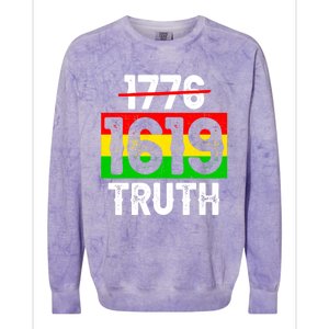 Proud Black 1619 Ancestors Black History Month Juneteenth Cool Gift Colorblast Crewneck Sweatshirt