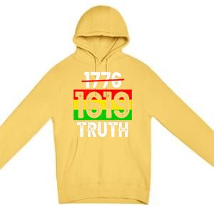 Proud Black 1619 Ancestors Black History Month Juneteenth Cool Gift Premium Pullover Hoodie