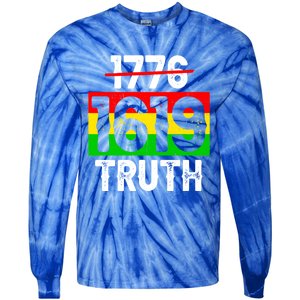 Proud Black 1619 Ancestors Black History Month Juneteenth Cool Gift Tie-Dye Long Sleeve Shirt