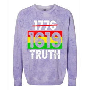 Proud Black 1619 Ancestors Black History Month Juneteenth Gift Colorblast Crewneck Sweatshirt