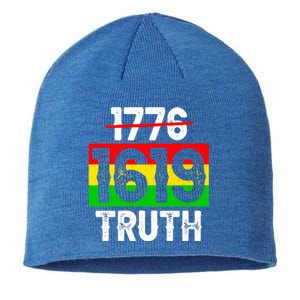 Proud Black 1619 Ancestors Black History Month Juneteenth Gift Sustainable Beanie