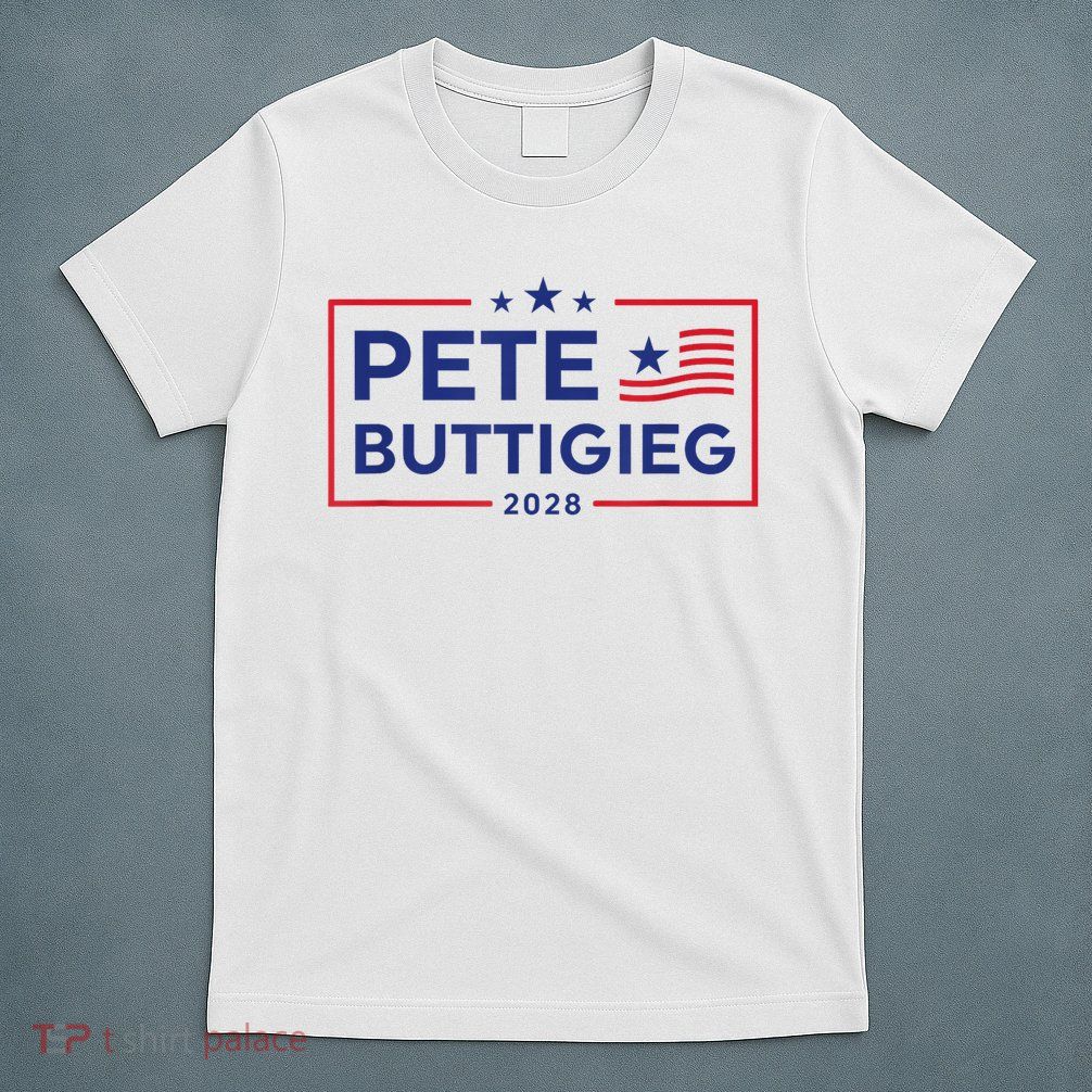 Pete Buttigieg 2028 For President Election Campaign US Flag T-Shirt
