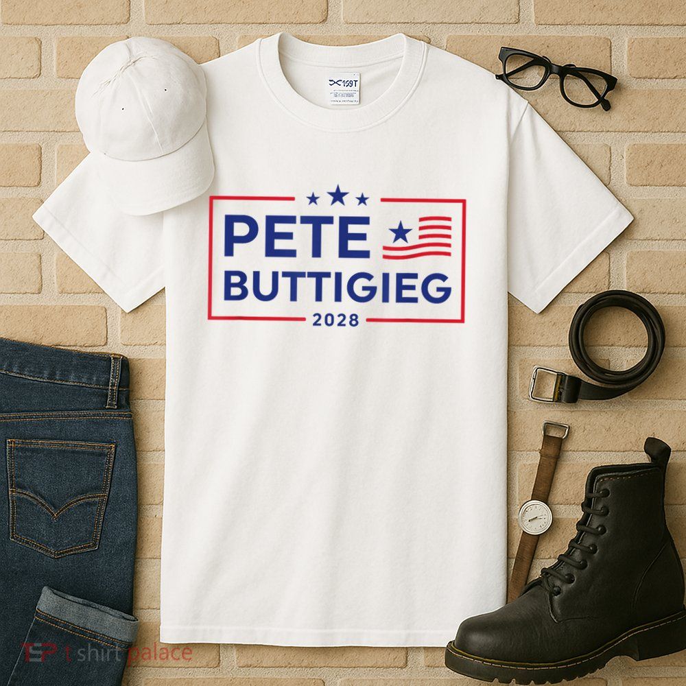 Pete Buttigieg 2028 For President Election Campaign US Flag Tall T-Shirt