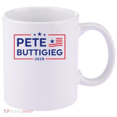 Pete Buttigieg 2028 For President Election Campaign US Flag 11oz C Handle Ceramic Mug