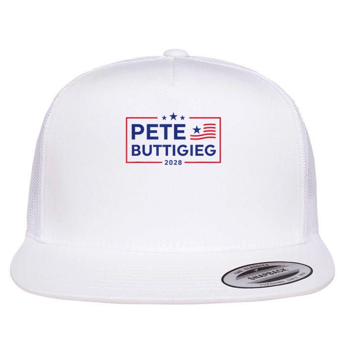 Pete Buttigieg 2028 For President Election Campaign US Flag Flatbill Hat