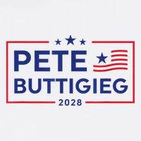 Pete Buttigieg 2028 For President Election Campaign US Flag Flatbill Hat