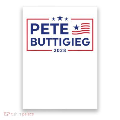 Pete Buttigieg 2028 For President Election Campaign US Flag Poster