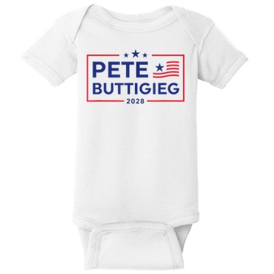 Pete Buttigieg 2028 For President Election Campaign US Flag Baby Bodysuit