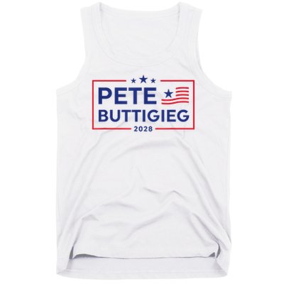 Pete Buttigieg 2028 For President Election Campaign US Flag Tank Top