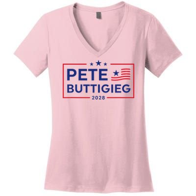 Pete Buttigieg 2028 For President Election Campaign  Women's V-Neck T-Shirt