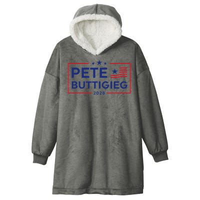 Pete Buttigieg 2028 For President Election Campaign  Hooded Wearable Blanket