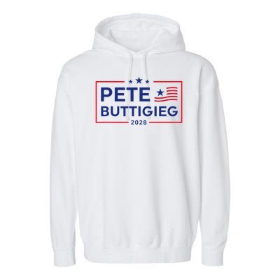 Pete Buttigieg 2028 For President Election Campaign  Garment-Dyed Fleece Hoodie