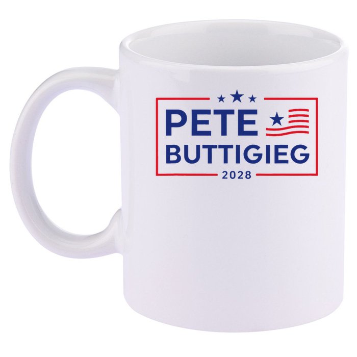 Pete Buttigieg 2028 For President Election Campaign  11oz C Handle Ceramic Mug