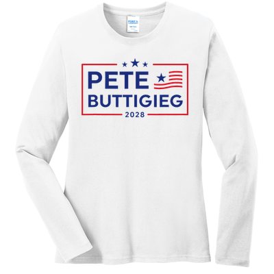 Pete Buttigieg 2028 For President Election Campaign  Ladies Long Sleeve Shirt