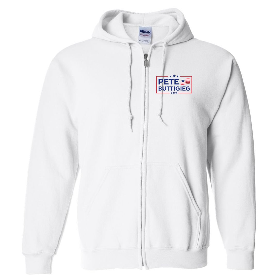 Pete Buttigieg 2028 For President Election Campaign  Full Zip Hoodie