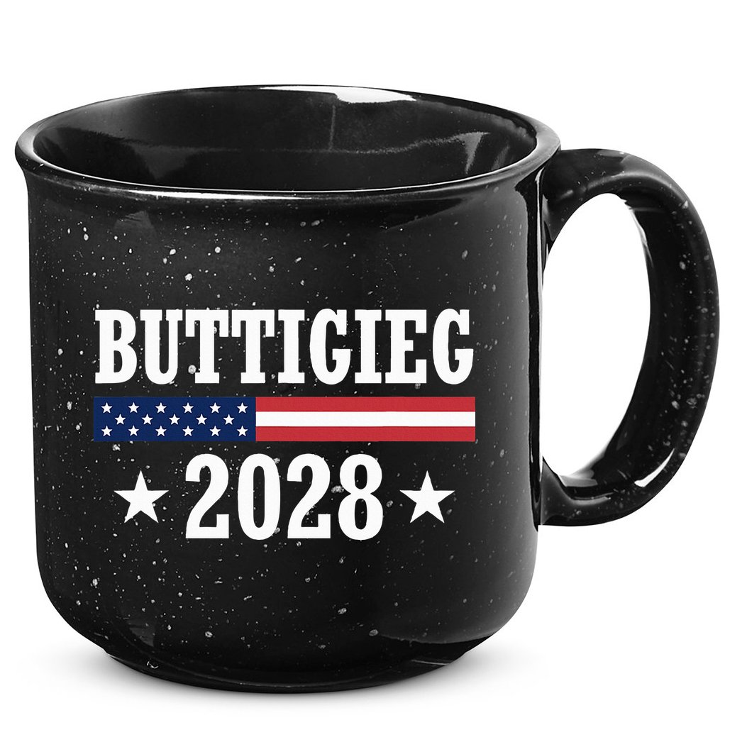 Pete Buttigieg 2028 Presidential Election Usa Flag Democrats 15oz Campfire Ceramic Mug