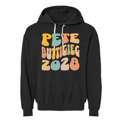 Pete Buttigieg 2028 For President Resist Wavy Election Garment-Dyed Fleece Hoodie