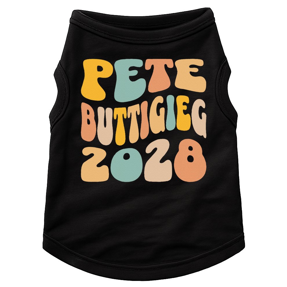 Pete Buttigieg 2028 For President Resist Wavy Election Doggie Tank