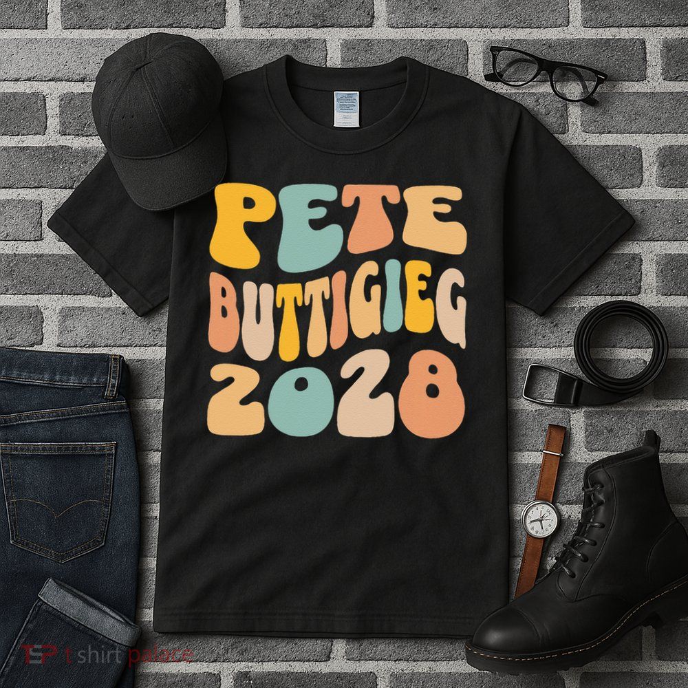 Pete Buttigieg 2028 For President Resist Wavy Election Tall T-Shirt
