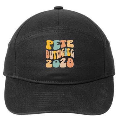 Pete Buttigieg 2028 For President Resist Wavy Election 7-Panel Snapback Hat
