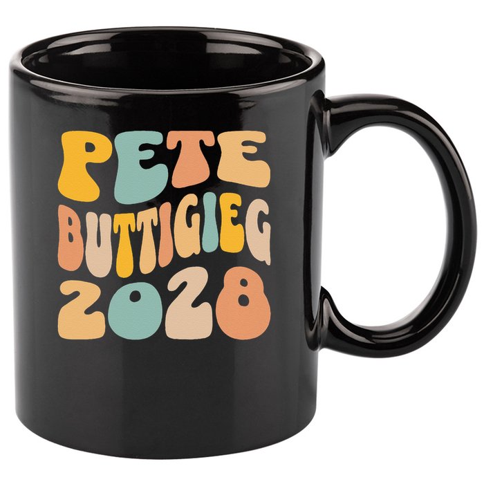 Pete Buttigieg 2028 For President Resist Wavy Election 11oz C Handle Ceramic Mug
