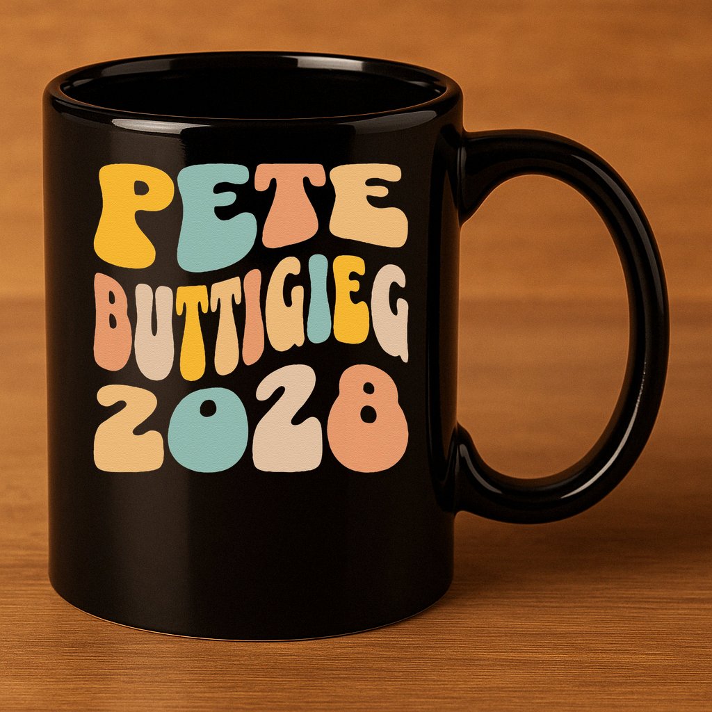 Pete Buttigieg 2028 For President Resist Wavy Election 11oz C Handle Ceramic Mug