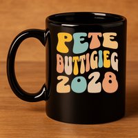 Pete Buttigieg 2028 For President Resist Wavy Election 11oz C Handle Ceramic Mug