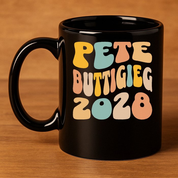 Pete Buttigieg 2028 For President Resist Wavy Election 11oz C Handle Ceramic Mug