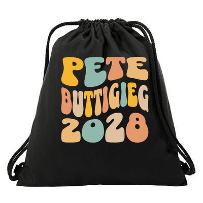 Pete Buttigieg 2028 For President Resist Wavy Election Drawstring Bag