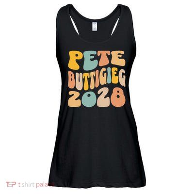 Pete Buttigieg 2028 For President Resist Wavy Election Ladies Essential Flowy Tank