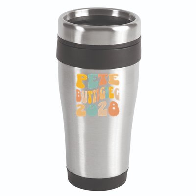 Pete Buttigieg 2028 For President Resist Wavy Election 16oz Travel Tumbler