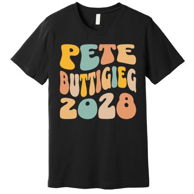 Pete Buttigieg 2028 For President Resist Wavy Election Premium T-Shirt