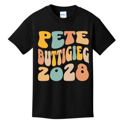 Pete Buttigieg 2028 For President Resist Wavy Election Kids T-Shirt