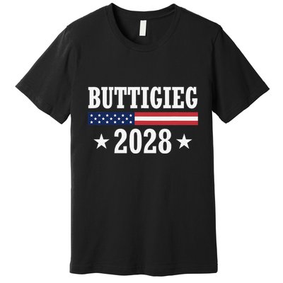 Pete Buttigieg 2028 Presidential Election Usa Flag Democrats Premium T-Shirt