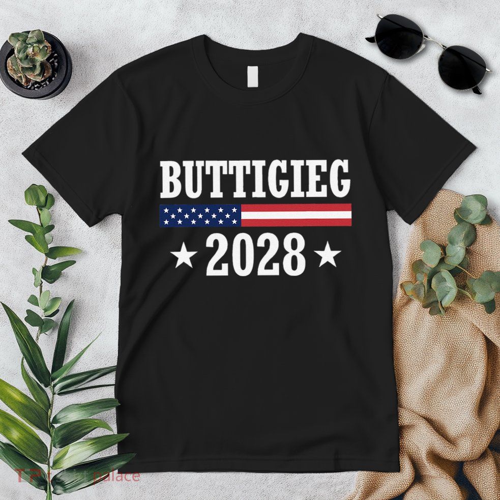 Pete Buttigieg 2028 Presidential Election Usa Flag Democrats Premium T-Shirt