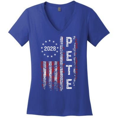 Pete Buttigieg 2028 For President  Women's V-Neck T-Shirt
