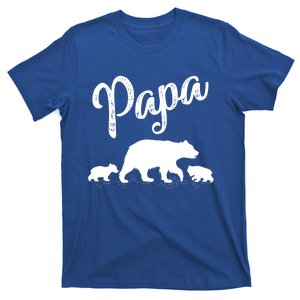 Papa Bear 2 Cub Bear Animal Lover Papa Bear Fathers Day Great Gift T-Shirt