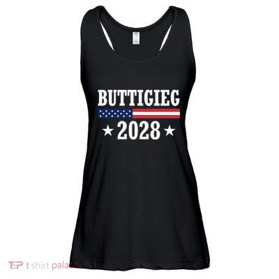 Pete Buttigieg 2028 Presidential Election Usa Flag Democrats Ladies Essential Flowy Tank