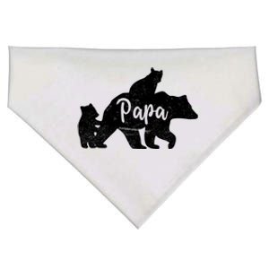 Papa Bear 2 Cubs Cool Gift Papa Bear Twin Papa 2 Gift USA-Made Doggie Bandana